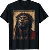 Black Jesus Face Of Jesus Cross With Crown Of Thorns T-Shirt Mens Womens Tees Top Unisex T-Shirt Mens Womens Tees Top