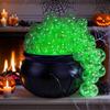Halloween Decorations - DIY Large Witches Cauldron with Lights - Black Plastic Candy Bowl Decor, Spooky Vintage Halloween Decor for Home Kitchen Room