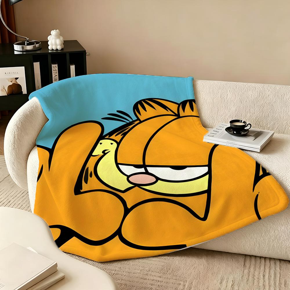 Cartoon Chubby Cute Cat Throw Flannel Blanket Perfect for Sofa Office Bed Travel Sleep Read Relax Camping Four Season Use