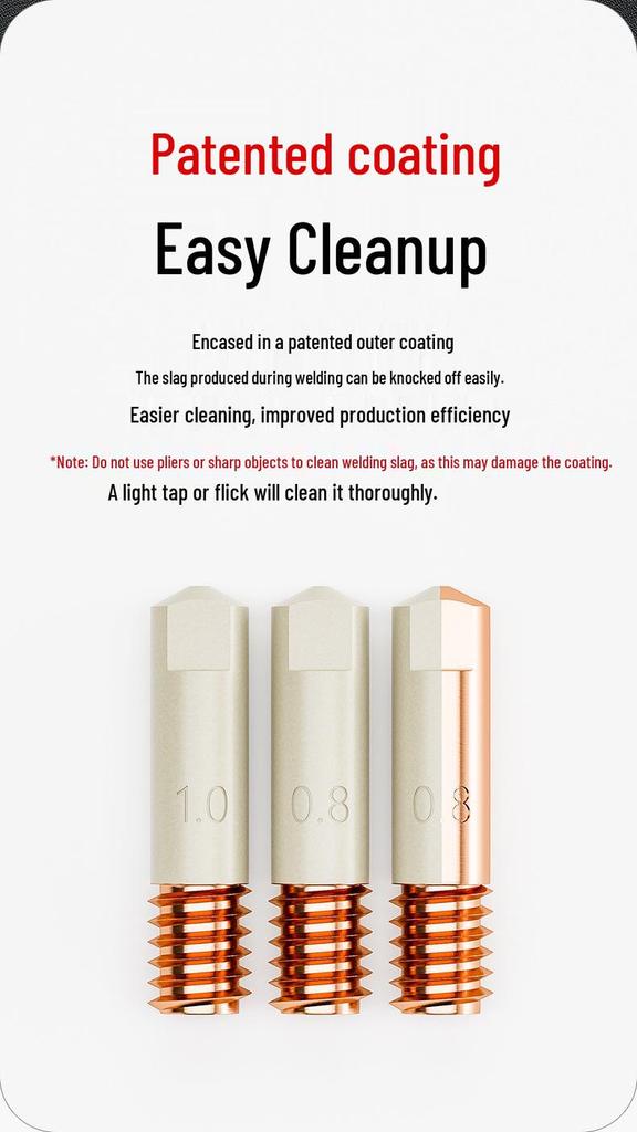 15AK Euro Style Copper-Plated Contact Tip for Gas/No-Gas MIG Welders