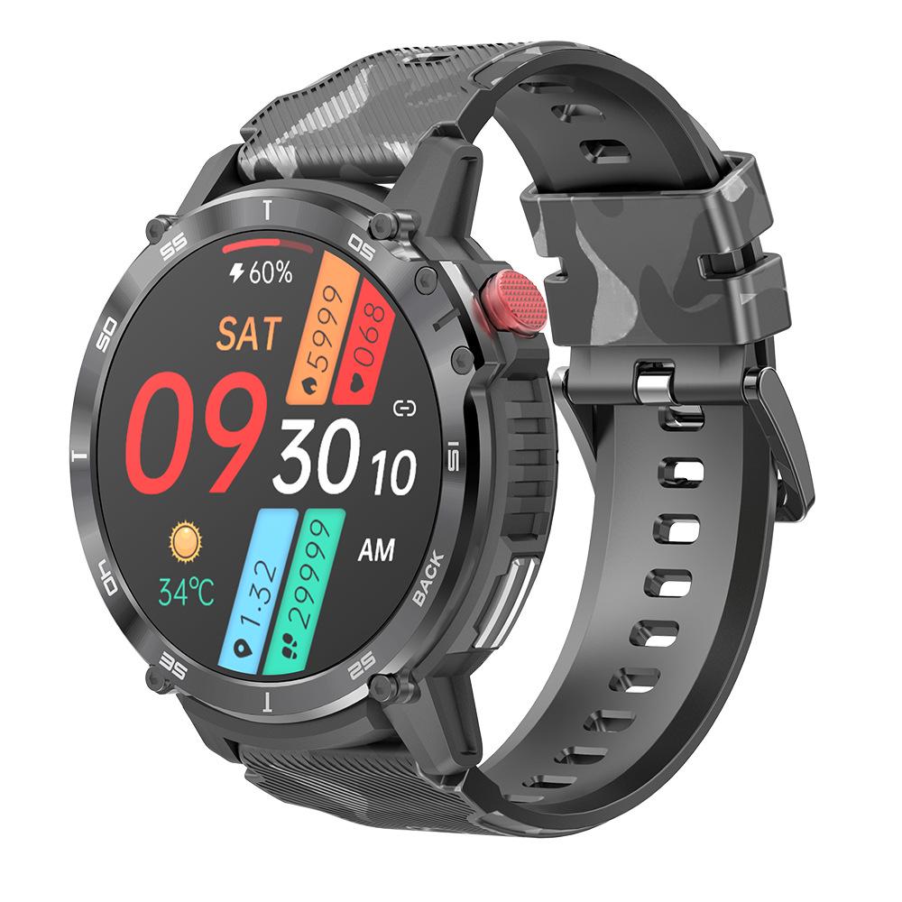 C22 Smart Watch: New 1.6" Display, Bluetooth Calling, Music Player, Outdoor Sports Tracking, Step Counter, 3ATM Waterproof.