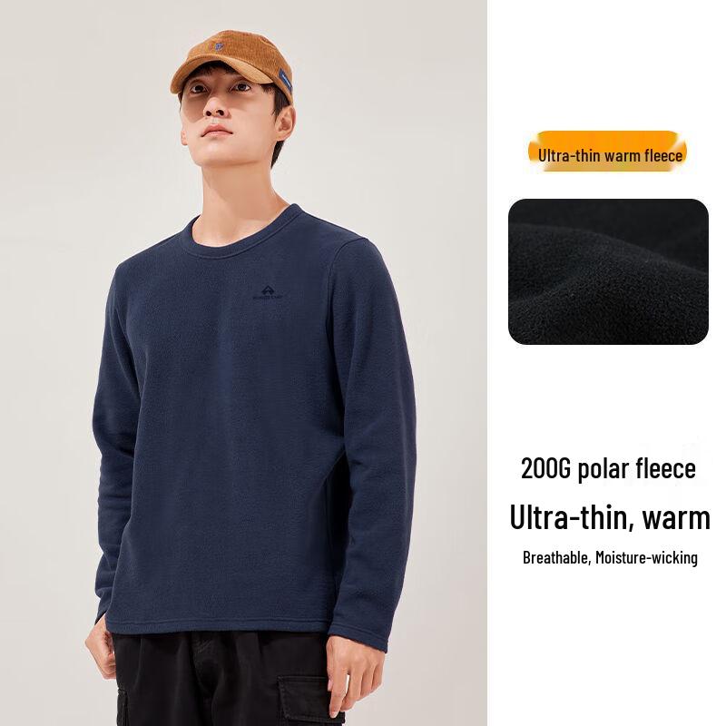 Tuoluzhe Men s Lightweight Brushed Cotton Long Sleeve Top XXL