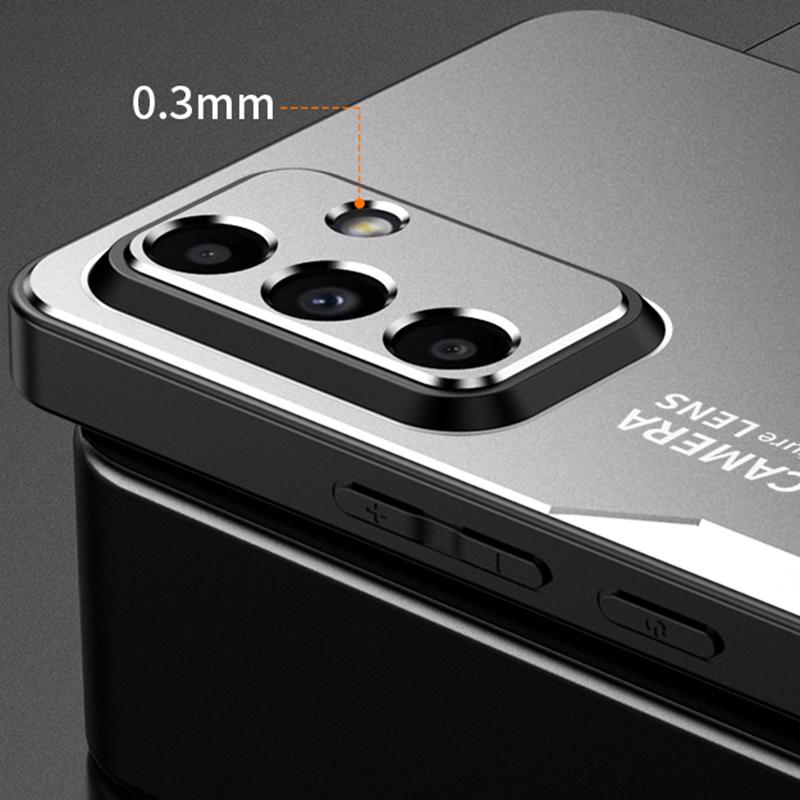 

For Samsung Galaxy A35 5G Shockproof Case Aluminum Alloy+TPU+PC Hybrid Phone Cover Silver