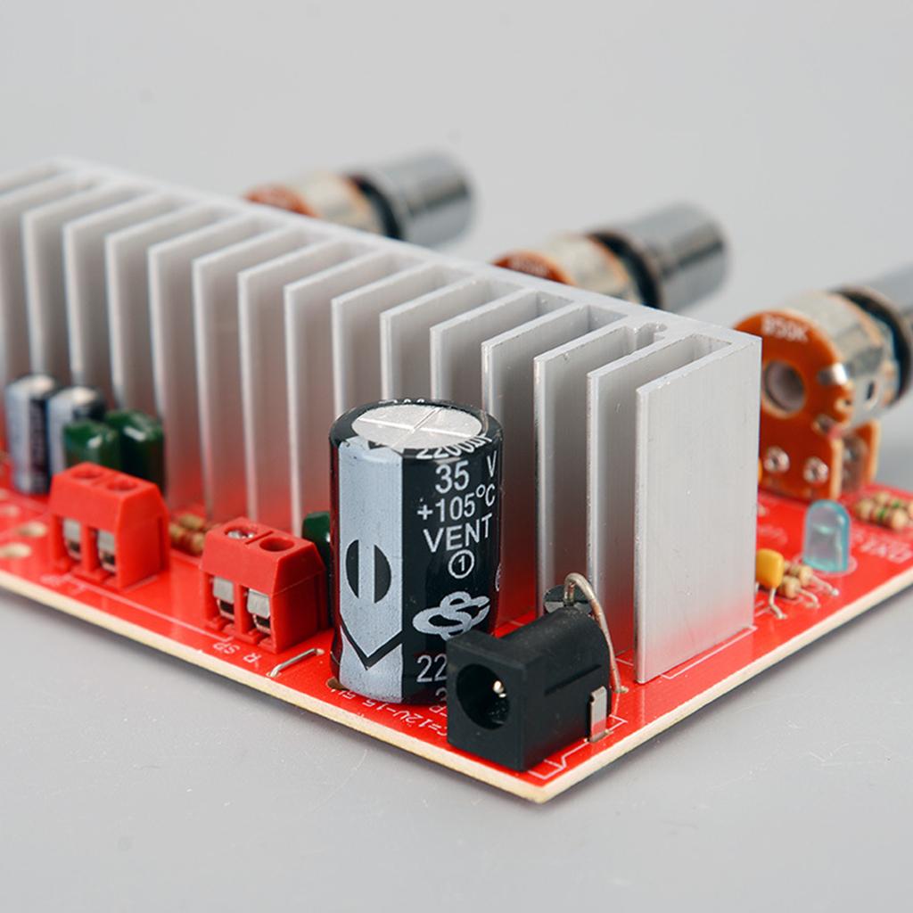 DC12v Car Diy Stereo Dual Channel Amplifier Board with Silver Plated Knobs 50Wx2 High Power And Advanced Chip 13135