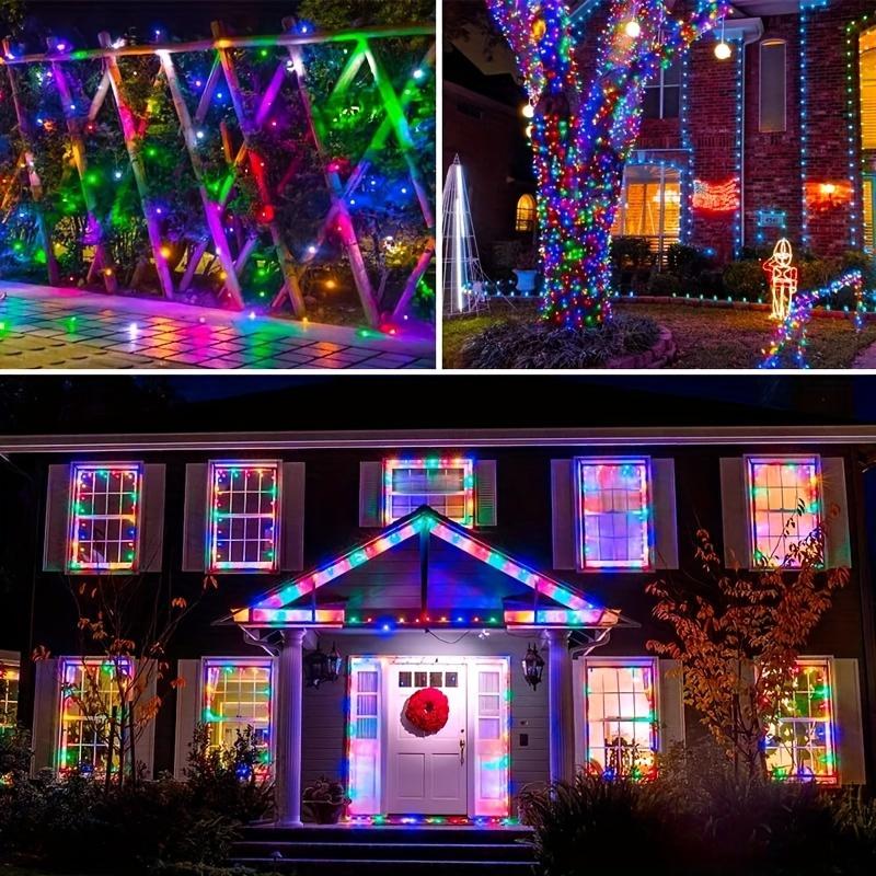 Guirlandes Lumineuses Solaires Féériques avec 50–300 LED – Étanches 5–30M Fil de Cuivre Guirlandes Clignotantes avec 8 Modes pour Clôture de Jardin Noël Décoration Extérieure