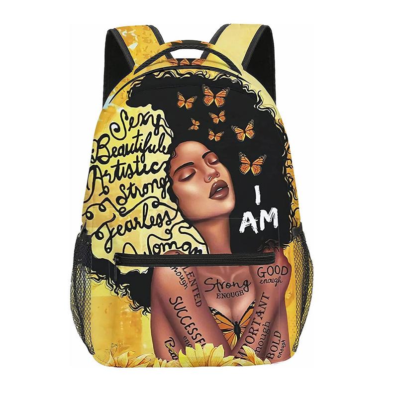 Cartoon Kpop Youthful School Bags Unisex African Girls Travel Bags 3D Printed Oxford Waterproof Notebook Shoulder Backpacks
