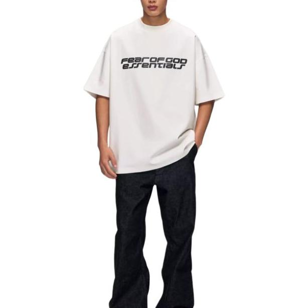 Fear of God Essentials Ponte 90s Tee Ivory Men Tops Cream 125HO254503F