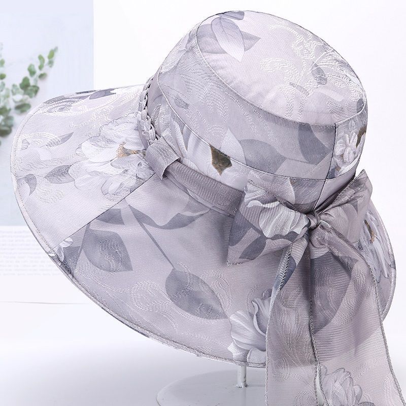 

Шляпы для женщин среднего и пожилого возраста Летние шляпы от солнца для матерей Солнцезащитные шляпы Дышащие шляпы-панамы one size серый