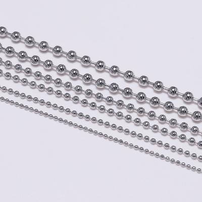5 m/grup Paslanmaz çelik Metal Top Boncuk Zincirler DIY Kolye Takı Yapımı Bulguları Aksesuarları Dia 1.2 1.5 2.0 2.4 3.0mm