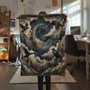 1Pc Sky Print Flannel Blanket, High Quality Comfortable for All Seasons, Home Decor, Warmth and Comfort, Perfect for Christmas Gifts W162