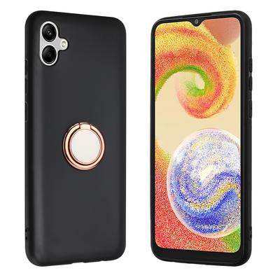 For Samsung Galaxy A06 4G Case Ring Kickstand Matte Soft TPU Phone Cover