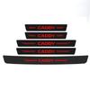 Carbon Fiber Car Threshold Sticker Door Pedal Strips for Volkswagen VW Caddy Rear Trunk Sill Bumper Anti Scratch Guard Decals zs9