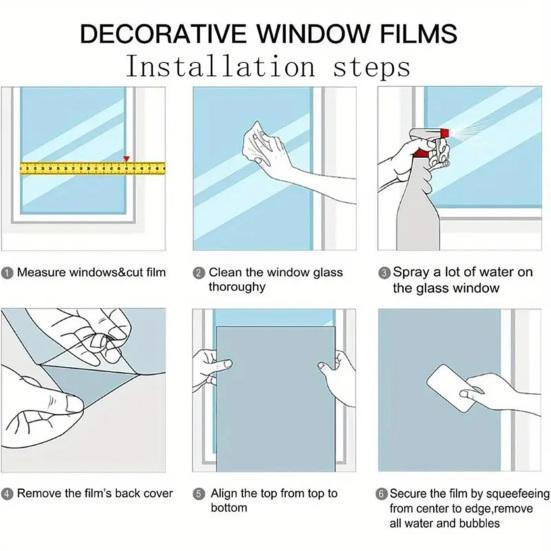 Glass Sticker Peel Stick Static Window Film Vibrant Color Spring Flowers Butterflies Pattern Window Decal Home Decor