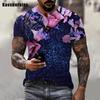 Men Women Colorful Glitter 3D Printed Men T-shirt Summer Fashion Casual Oversize Short Sleeve Street Style Tops