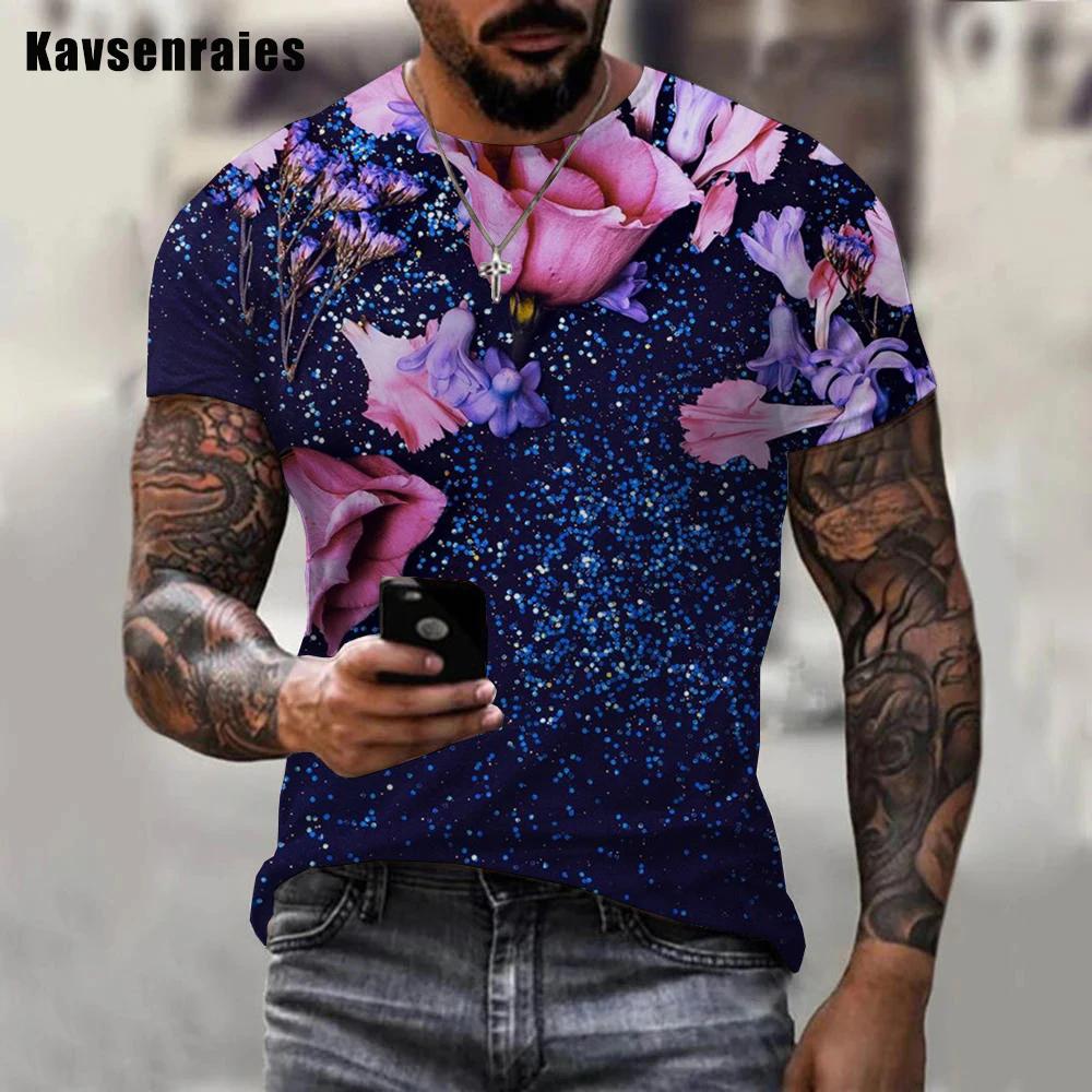 Men Women Colorful Glitter 3D Printed Men T-shirt Summer Fashion Casual Oversize Short Sleeve Street Style Tops