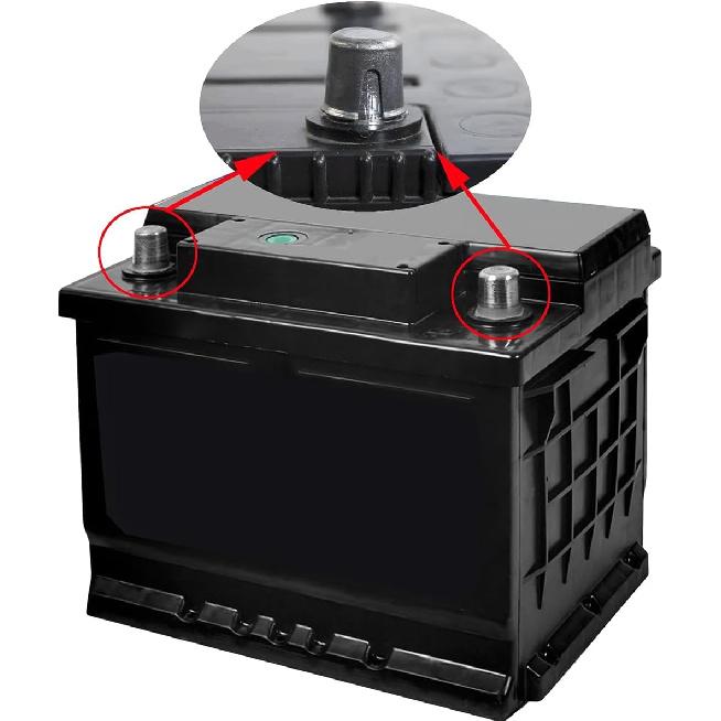 BESULEN 10PCS Car Battery Post Terminal Shims, Auto Lead Terminal Shim Caps With 12 Piece Washers For Top Post Battery Post Ends Repair, Universal