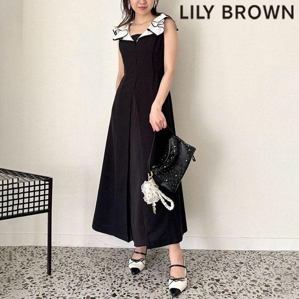 SALE50%OFF LILY BROWN Dress 25 Spring/Summer Bicolor Switching Dress Long Length Sleeveless lwfo252103