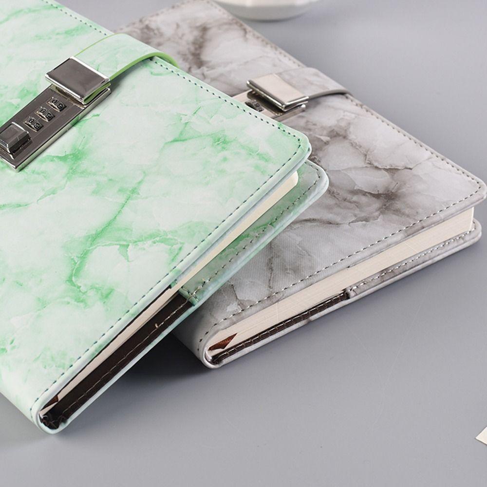 Planner Handbook Hand Ledger Notepad PU Leather Thickened Notebook Diary A5 Password Book With Lock