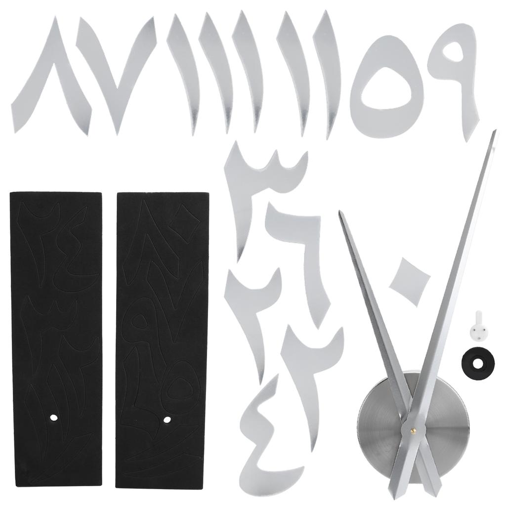 Wanduhr Innovativ Modern Acryl DIY Uhr Set für Zuhause Wohnzimmer DekorationSilber
