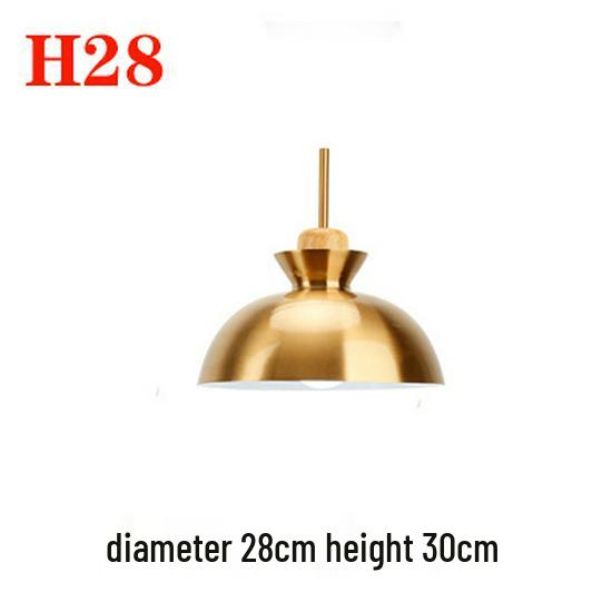 Nordic Gold Single Pendant Light for Bedroom, Bar, Café, or Shop
