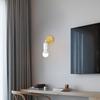 1 Pack/2 Pack Industrial Style, Wood Base Farmhouse Wall Lamp for Living Room, Bedroom, Hallway, Black White