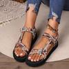 Fashion Summer Flat Women Shoes 2024   Hemp Rope Set Foot Beach Thick Sole Sandals Outdoor  Casual Slippers Large Size Women Sandals