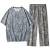 M-9XL Herren Trendiges Lockeres Sommerjacke & Weite Hosen 2-teiliges Set
