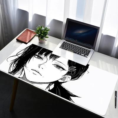 Deskmat Mouse Pad 900x400 XXL Mousepad Back and White Girl Laptop Desk Decor Extended Mouse Pad Keyboard Mat Oversize Desk Pad