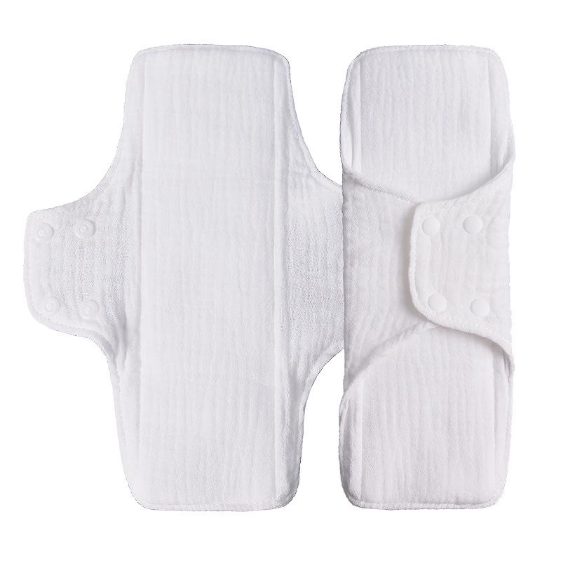 Washable Antibacterial Cotton Gauze Sanitary Pads with Menstrual Belt