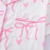 Set Pigiama con Stampa Fiocco e Revers: Completo Estivo a Maniche Corte e Pantaloncini Larghi da Donna