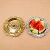 Vintage Carved Metal Tray, Home Multifunctional Jewelry Tray, Snack Dish, Pastry, Fruit Tray, Living Room Decoration