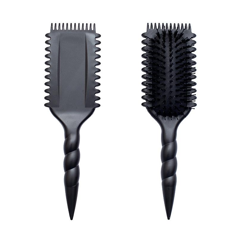 Wheat Straw Volumizing Curling Brush with Air Cushion - Bounce Technology Massage Brush for Wet/Dry Hair, Bathroom & Travel Detangling Styling Tool