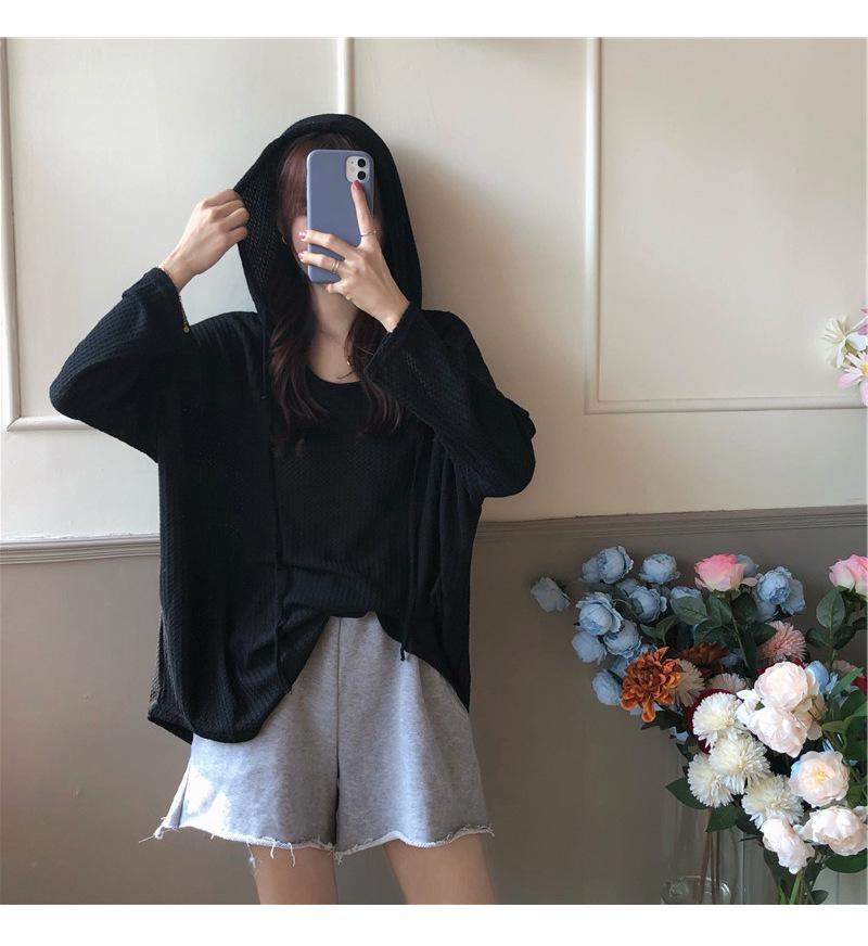 2025 Spring/Autumn Korean Loose-Fit Hooded Pullover Sweater for Women - Long-Sleeved Trendy Style