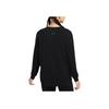 Nike Solid Color Crew Neck Long Sleeve Casual T-Shirt Women Tops Black FN2818-010