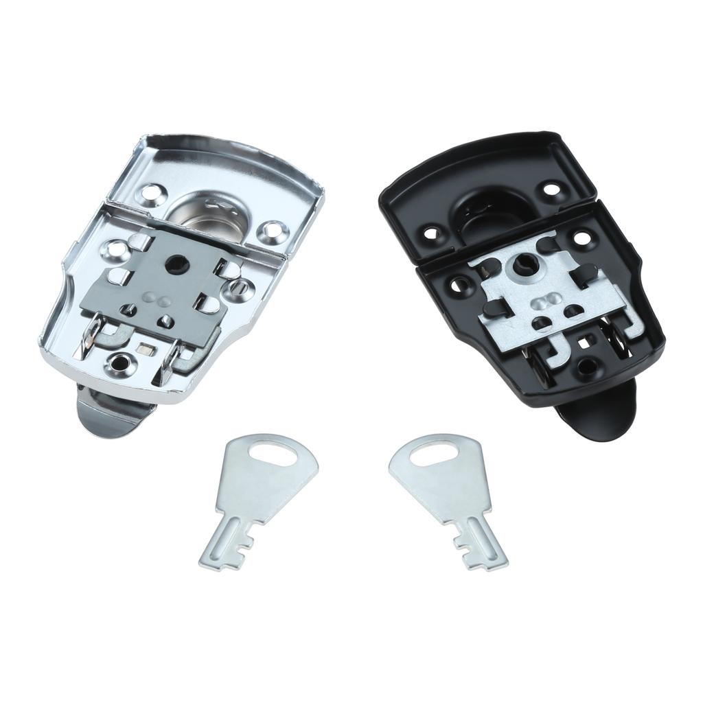 1 ks 76*45mm Klapka pro Air Box, Zavazadlový západkový zámek s klíčem, Kovová přezka pro nářadí, Kufr, Nářadí, Kovový díl Stříbrná/Černá