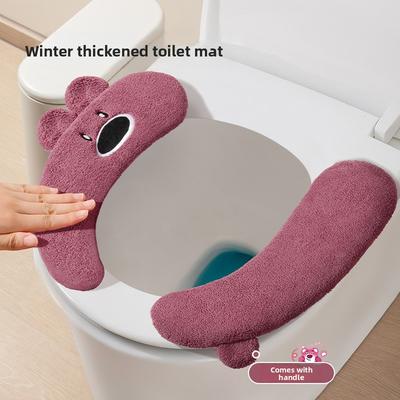 Universal Thick Toilet Seat Cover, Autumn and Winter Toilet Seat Cover, Sticky Buckle Toilet Seat Cover, Winter Toilet Seat Cover