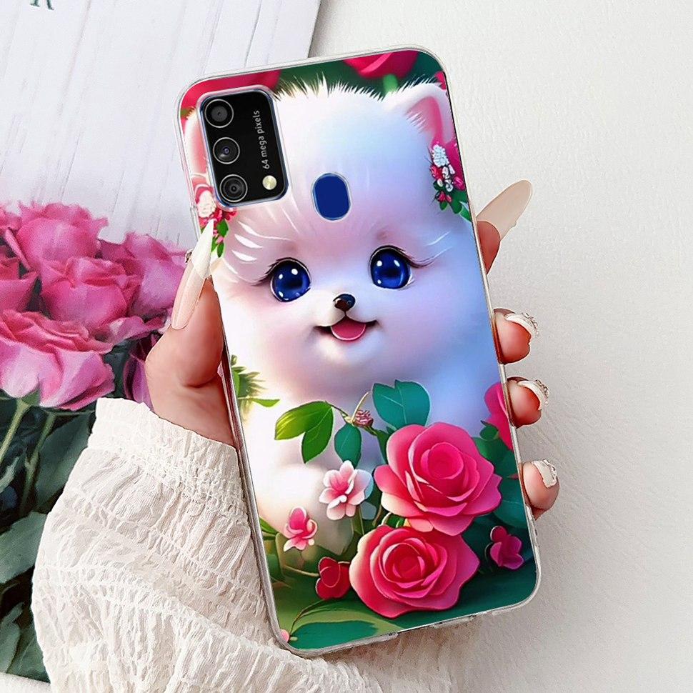Cute Cat Caroon Cover For Samsung Galaxy A21s Case Soft Silicone Fundas Phone Cases For Samsung A 21s  A21s SM-A217F Full Bumper