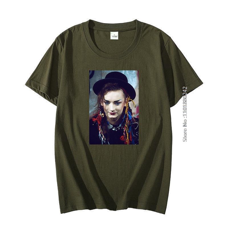 Boy George Cool Poster Birthday Present Fashion Graphic T Shirts Big Size Short Sleeve T Shirt Summer New Shirts And Tshirts