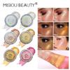 Rose Diamond Highlighter Blush & Contour Palette: 3D Pearlescent Face & Eye Brightener