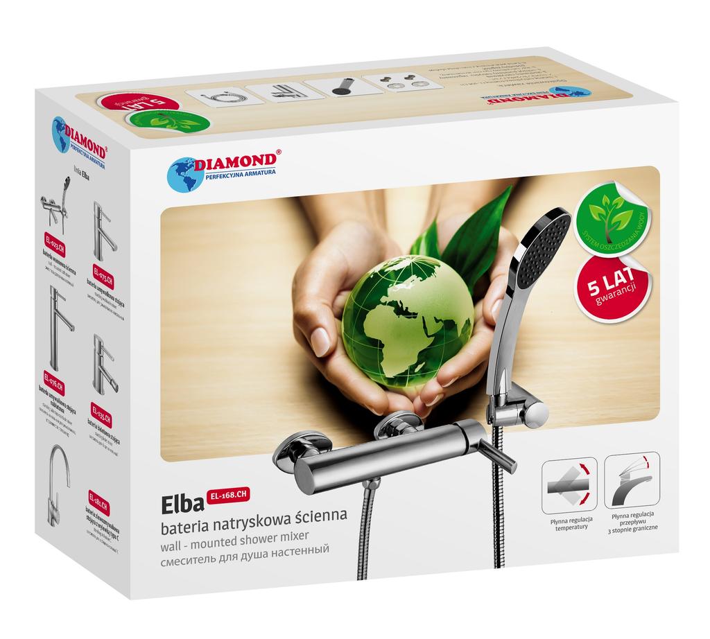 Bateria Prysznicowa Natryskowa Elba Chrom