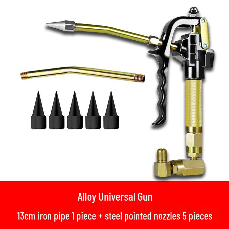 Yellow Universal High-Pressure Pneumatic Grease Gun with Leak-Proof Handle and Electric Nozzle Accessories