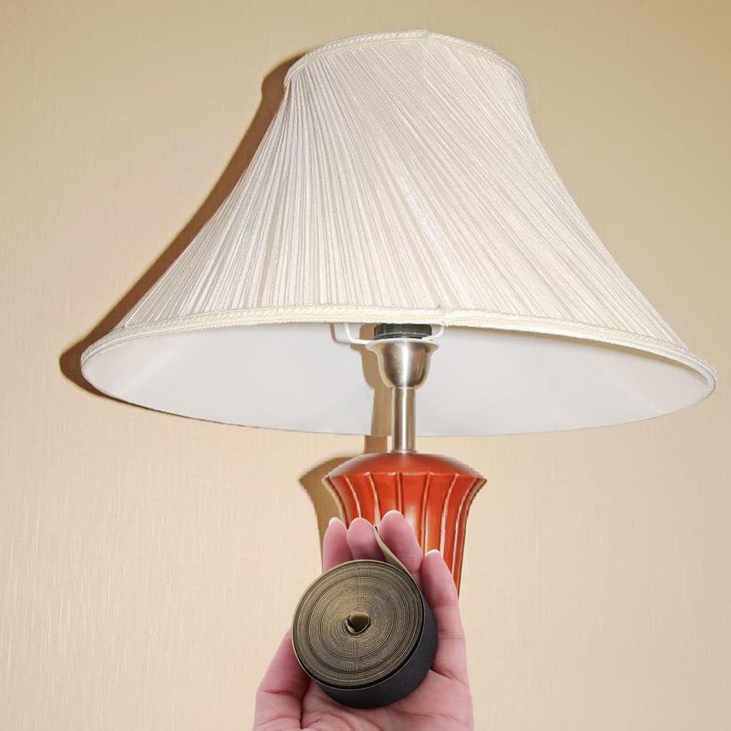 Cloth Lamp Shade Edging Tape Vintage Decor Natural Linen Fabric 5M Light Shade Edge Banding DIY Lampshade Material Accessories