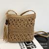 Super Fire Small Bag Women's Spring and Summer 2025 New Versatile Messenger Bag Woven Straw Bag High-end Seaside Beach Bag