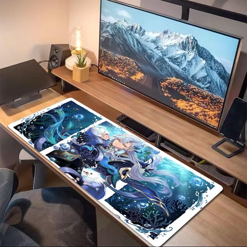 Magical Water Fantasy Large Size Mouse Pad Large Gaming Table Cushion Nonslip Laptop Tablet Big Mousepad Xxl Mat Mini Pc Playmat With Lock Edge
