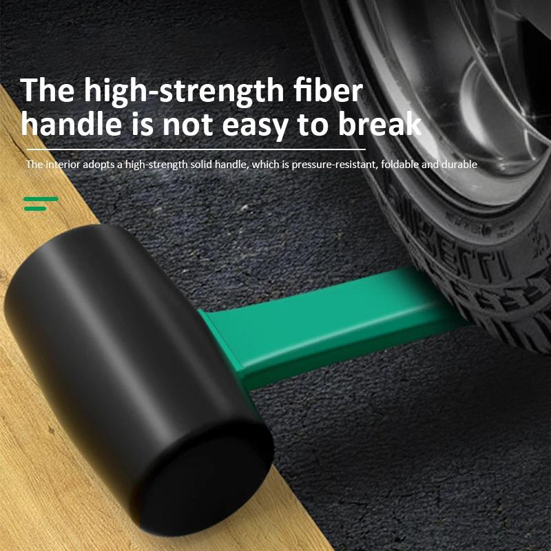 Hi-Spec Double Face Rubber Hammer Practical Multifunction Double-Sided Rubber Hammer Non-Slip Handle for Installation/DIY