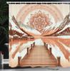 Japanese Wave Shower Curtain, Surfers On Classic Asian Artwork Style With Recreation, Cloth Fabric Bathroom Decor Set With Hooks