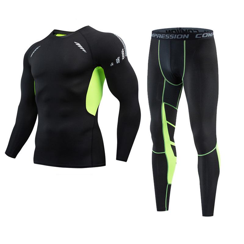 Men's Quick-Dry Red Long-Sleeve Sports Tights for Running and Basketball - Autumn/Winter Fitness Wear