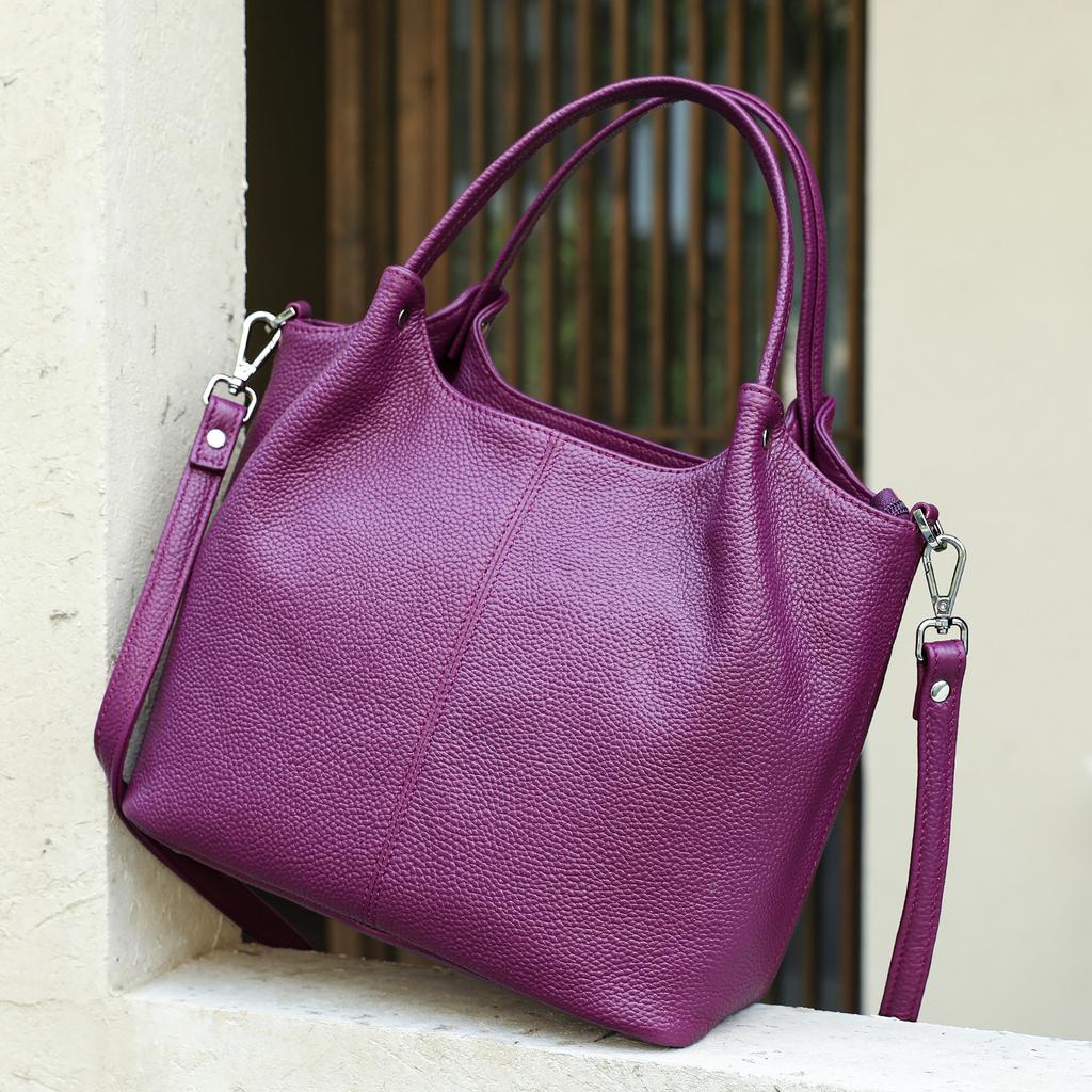 Large-capacity Single-shoulder Bag, Fashionable and Versatile Genuine Leather Tote Bag, Multi-pocket Handbag, Crossbody Bag