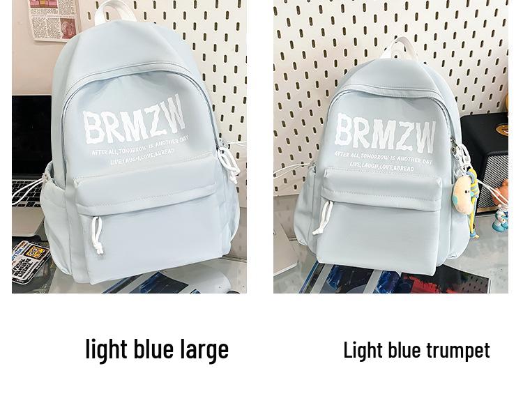 Color Block Canvas Backpack for Girls – Large Capacity School Bag