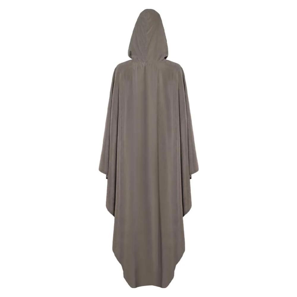 Star Wars Rey Cosplay Hooded Cape Halloween Costume Cloak Adult Kids